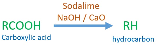 carboxylic acid to alkane - decarboxylation